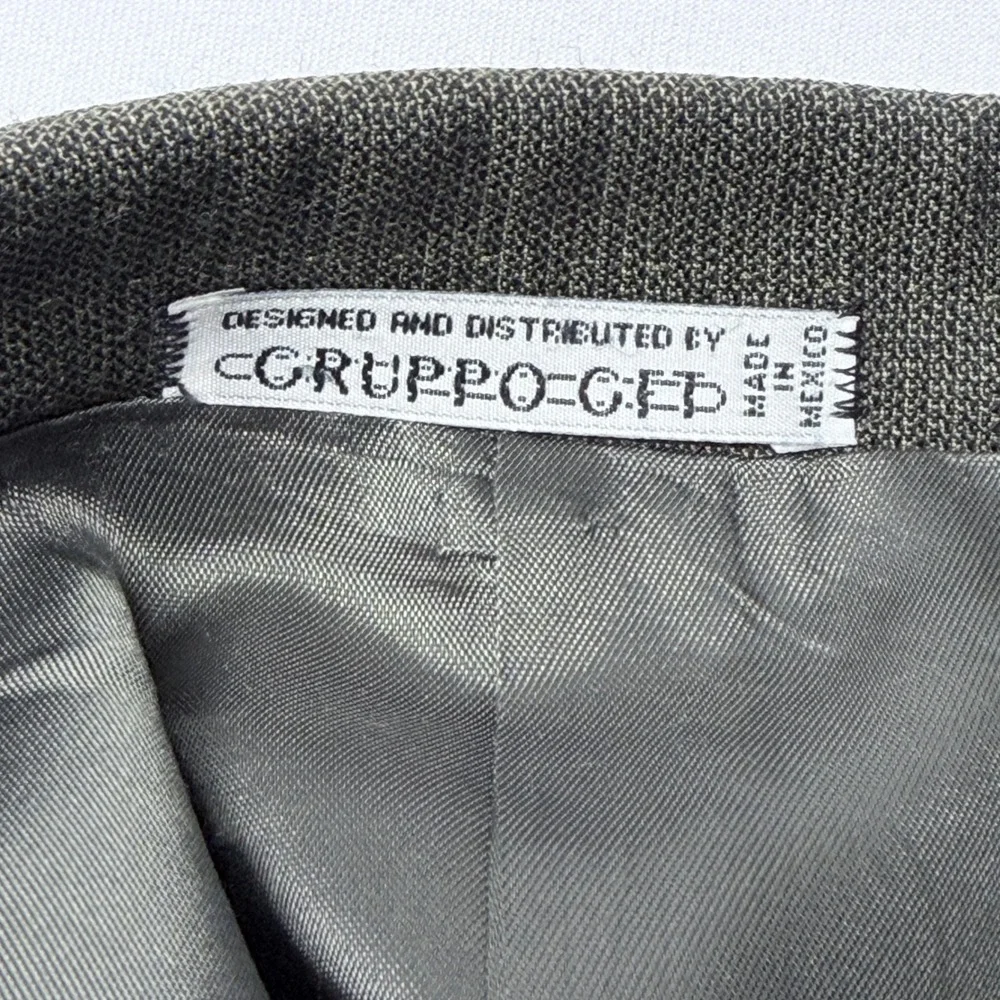 Ungaro Paris Uomo Mens Grey Wool Double Breasted Pinstripe Blazer Jacket 40R